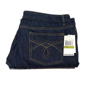 Michael Kors Women's Deep Indigo Jeans 14 Petite 14X29 0483 Rhinestone Pocket‎
